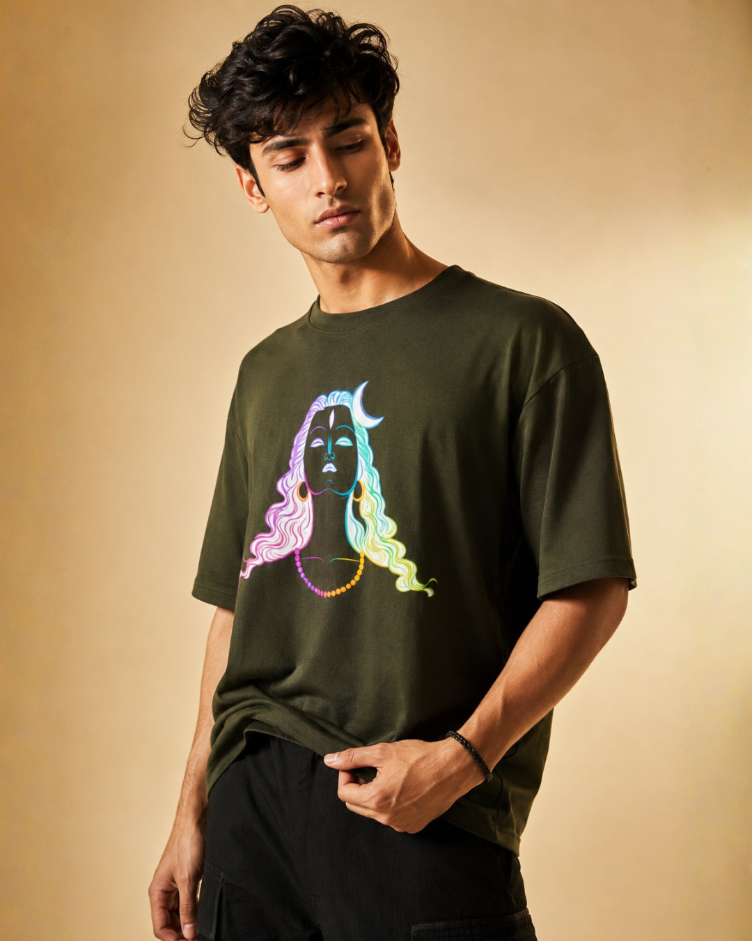 "Śiva — Adi-yogi" Neon Art Unisex T-Shirt