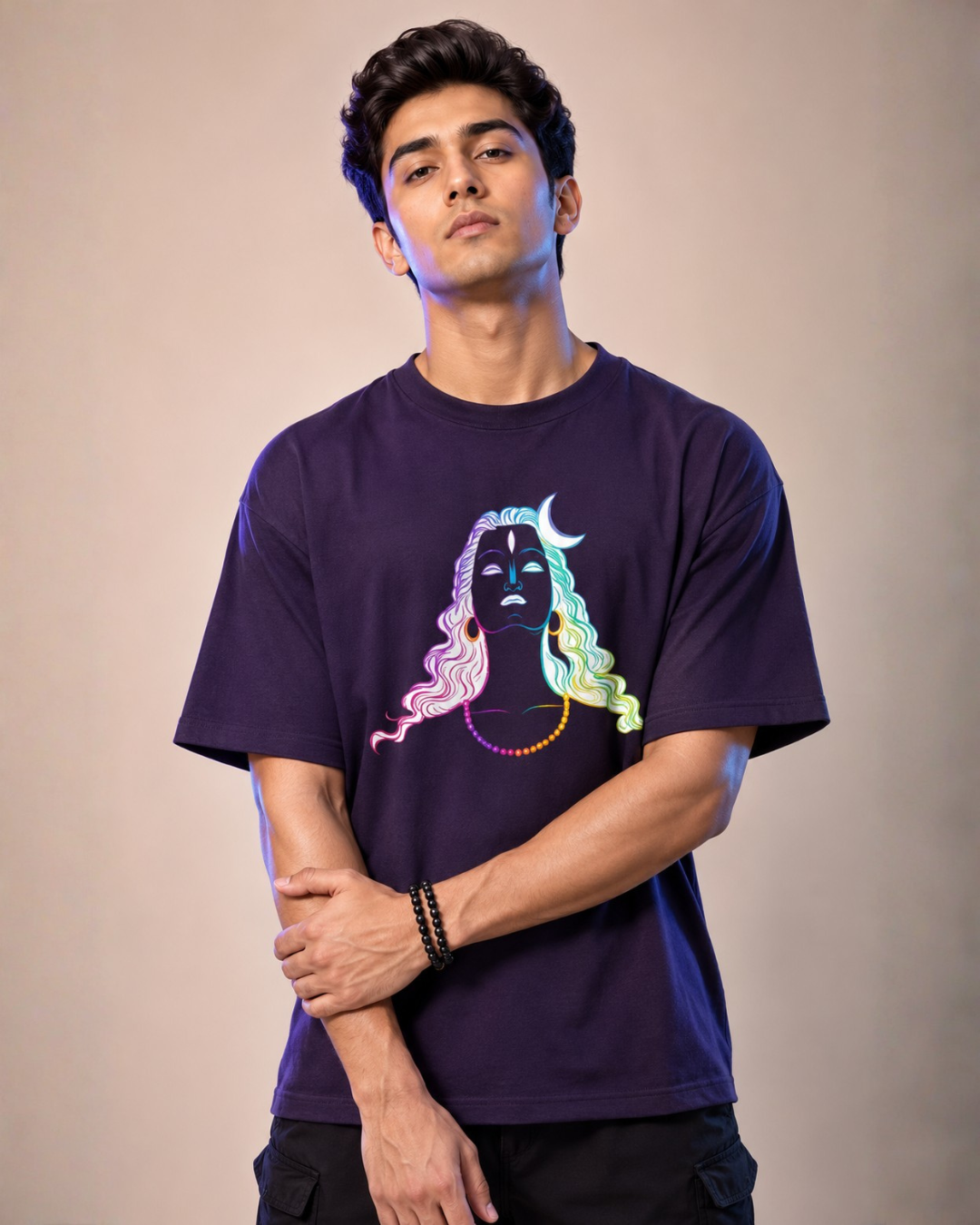 "Śiva — Adi-yogi" Neon Art Unisex T-Shirt
