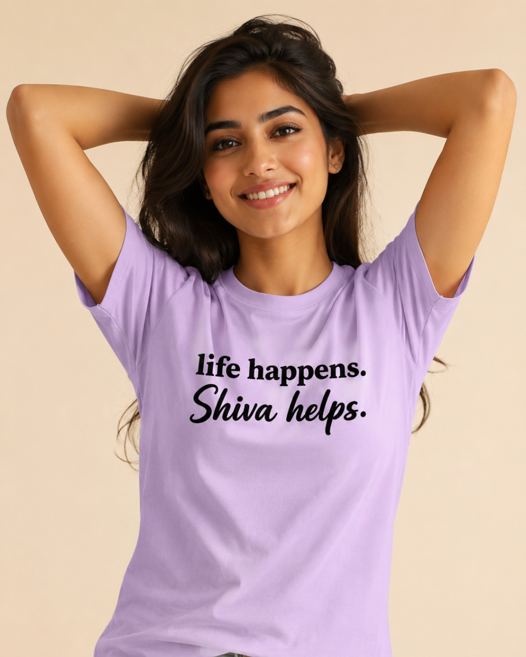 "life happens. Shiva helps." Unisex T-Shirt