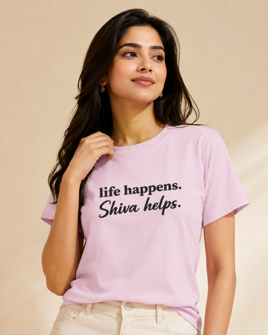 "life happens. Shiva helps." Unisex T-Shirt