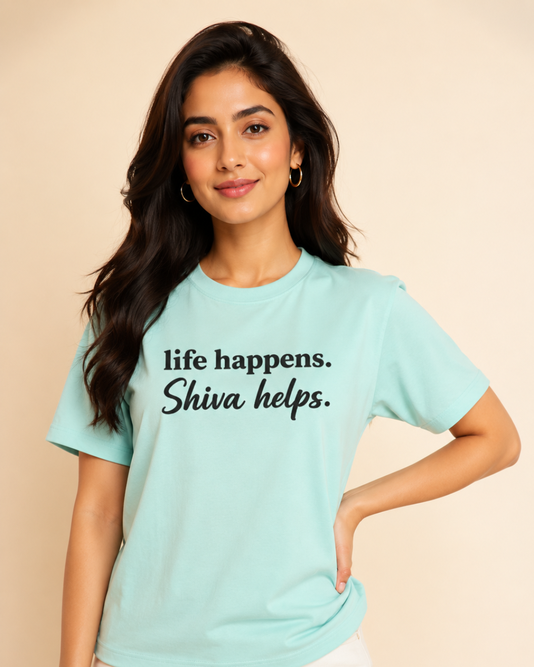"life happens. Shiva helps." Unisex T-Shirt