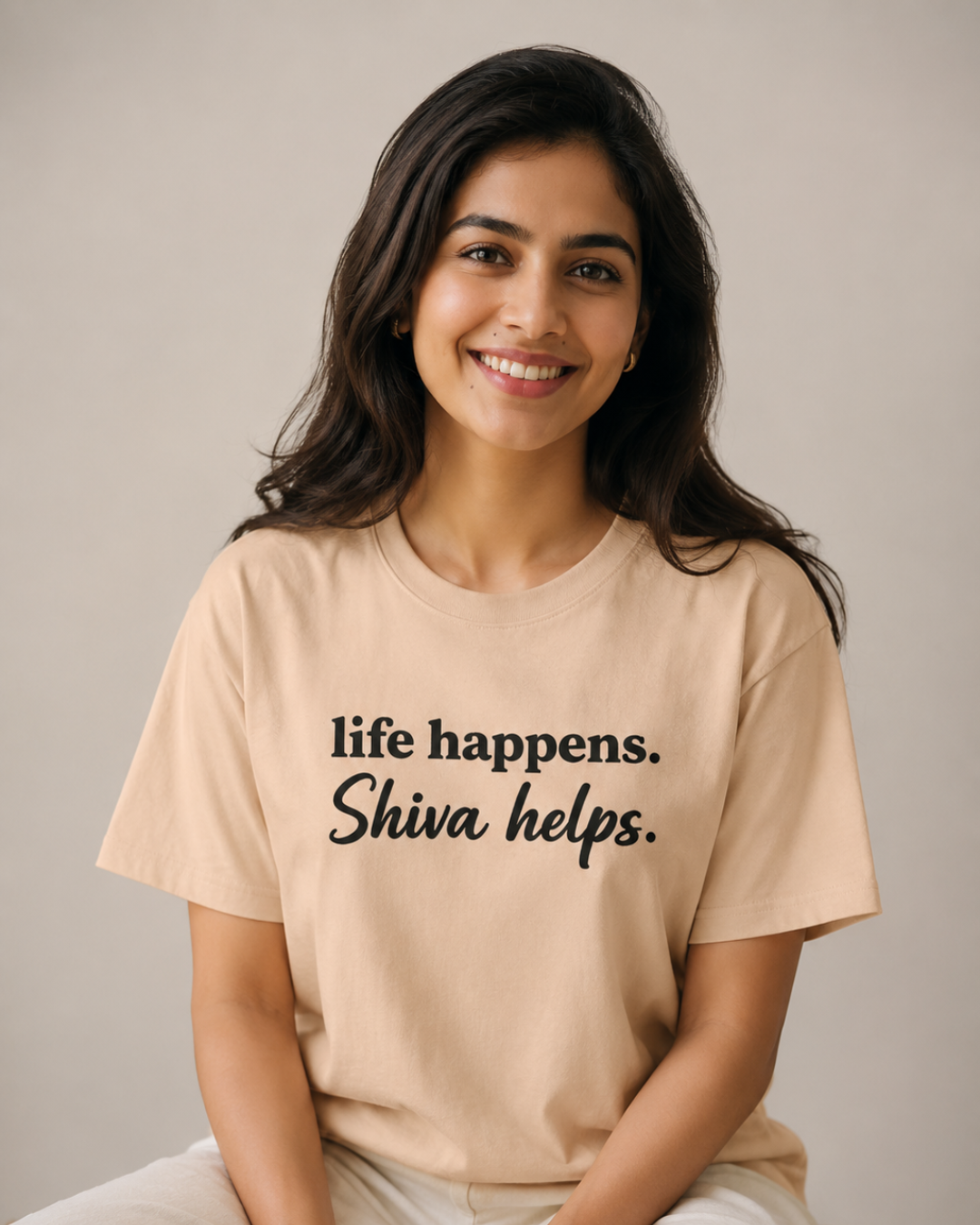 "life happens. Shiva helps." Unisex T-Shirt