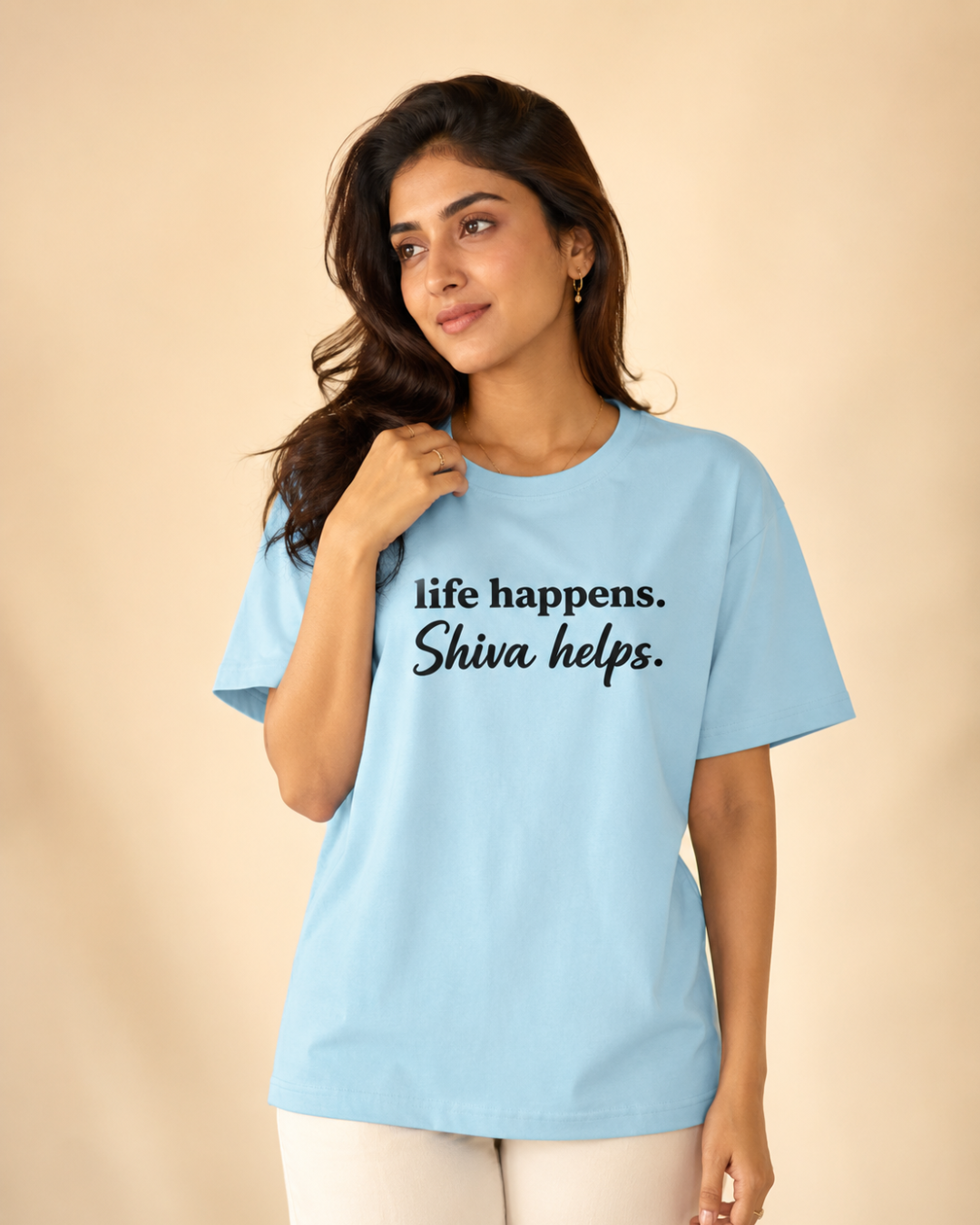 "life happens. Shiva helps." Unisex T-Shirt