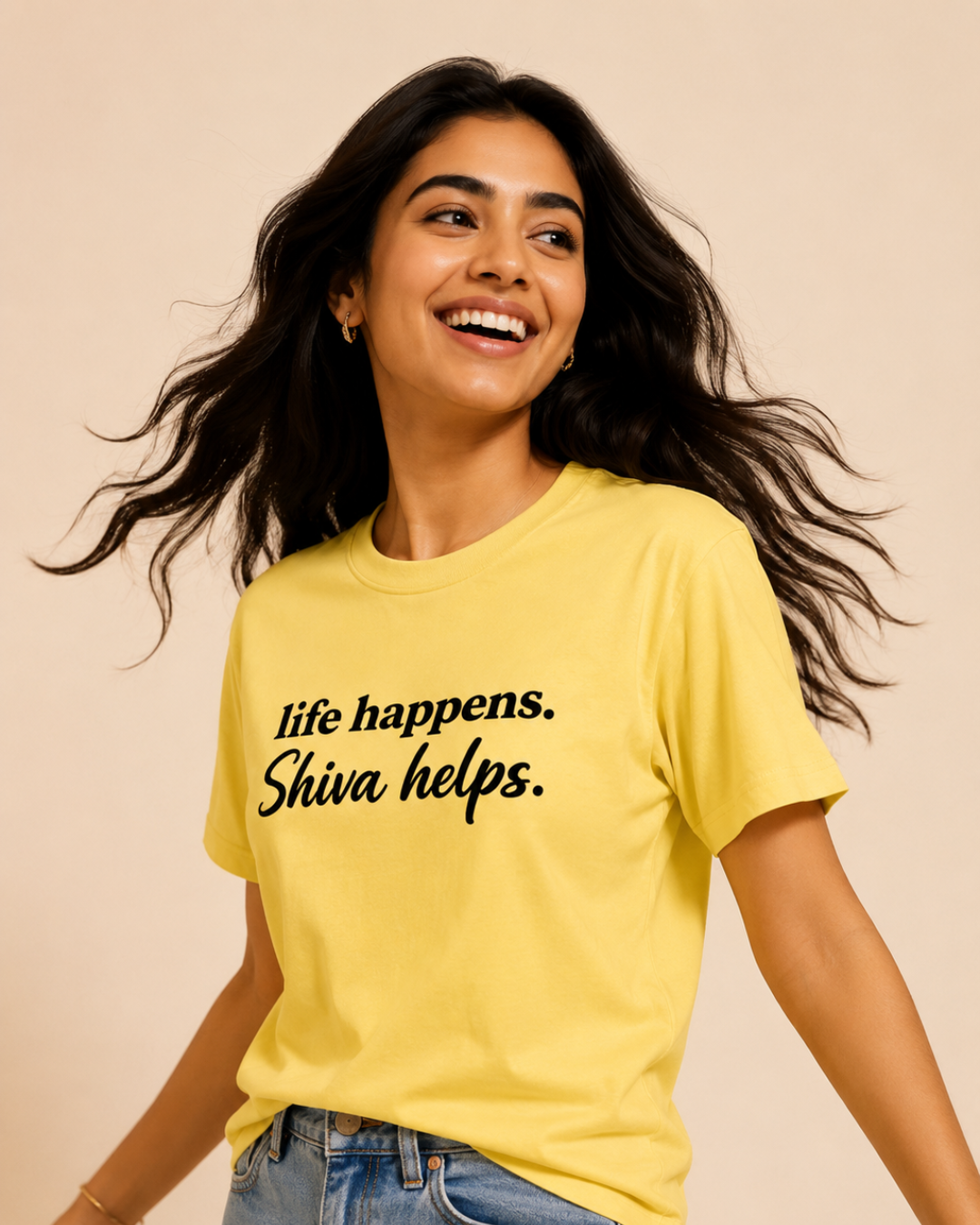 "life happens. Shiva helps." Unisex T-Shirt