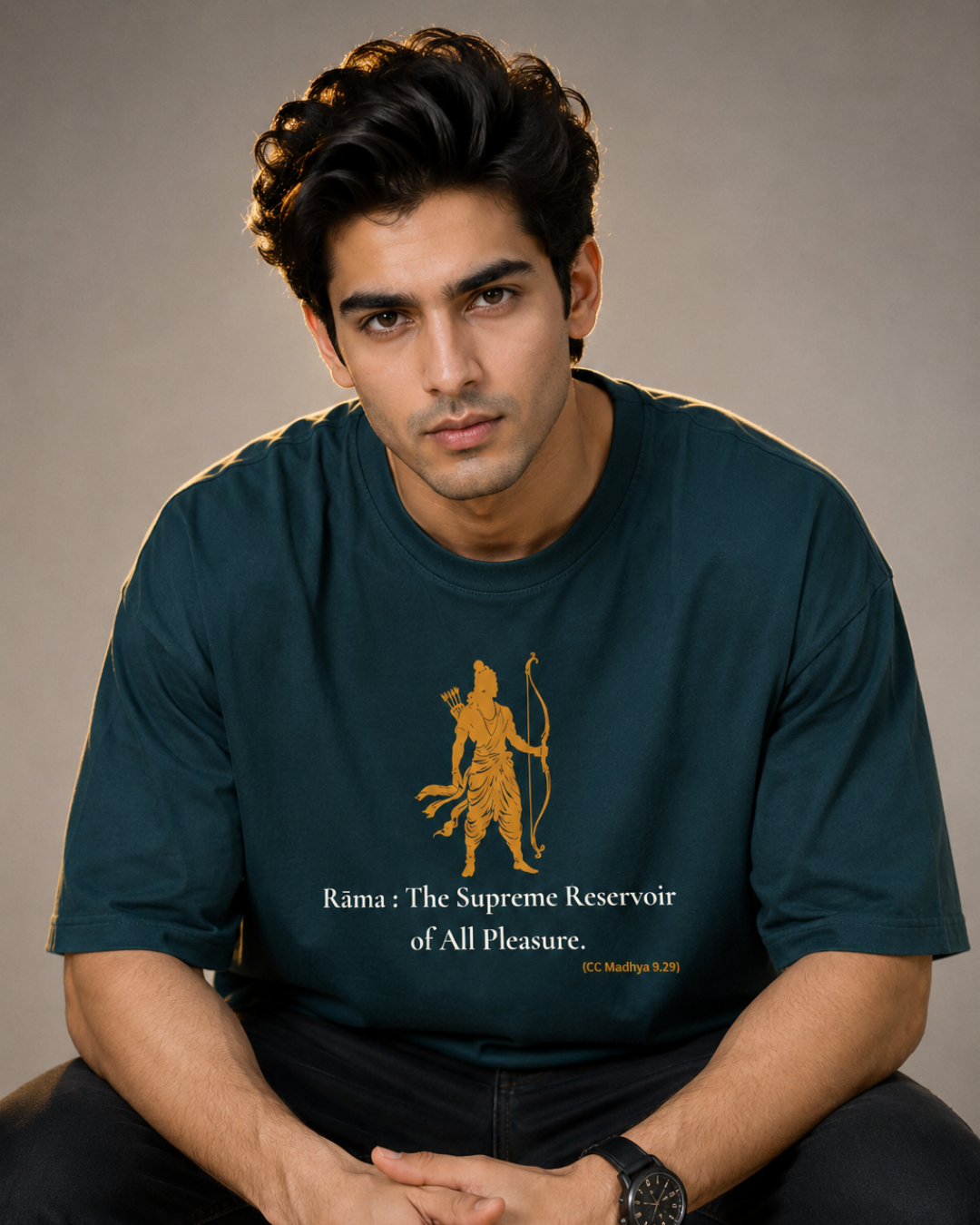 "Rāma – The Supreme Reservoir of All Pleasure" Oversized T-Shirt.