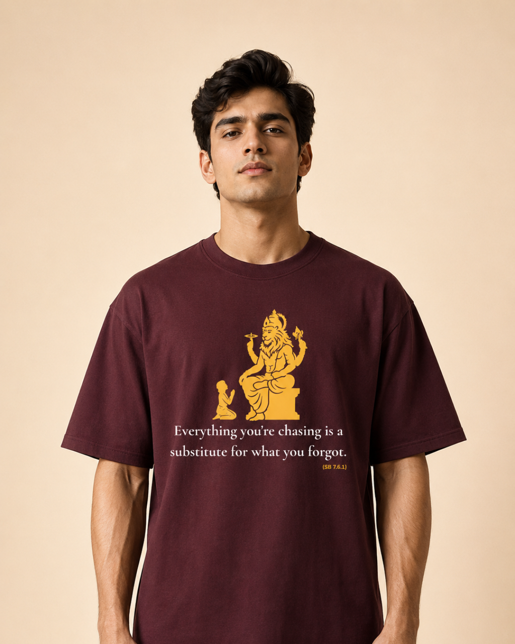 "Prahlāda Nṛsiṁhadeva" Oversized T-Shirt.