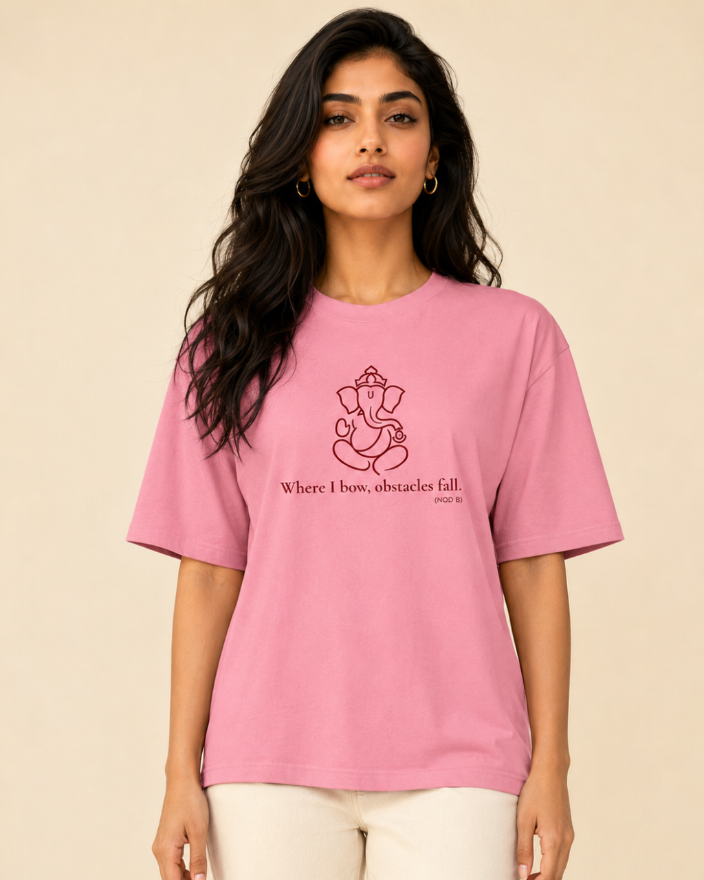 "Where I Bow, Obstacles Fall." Lord Gaṇapati Unisex T-Shirt