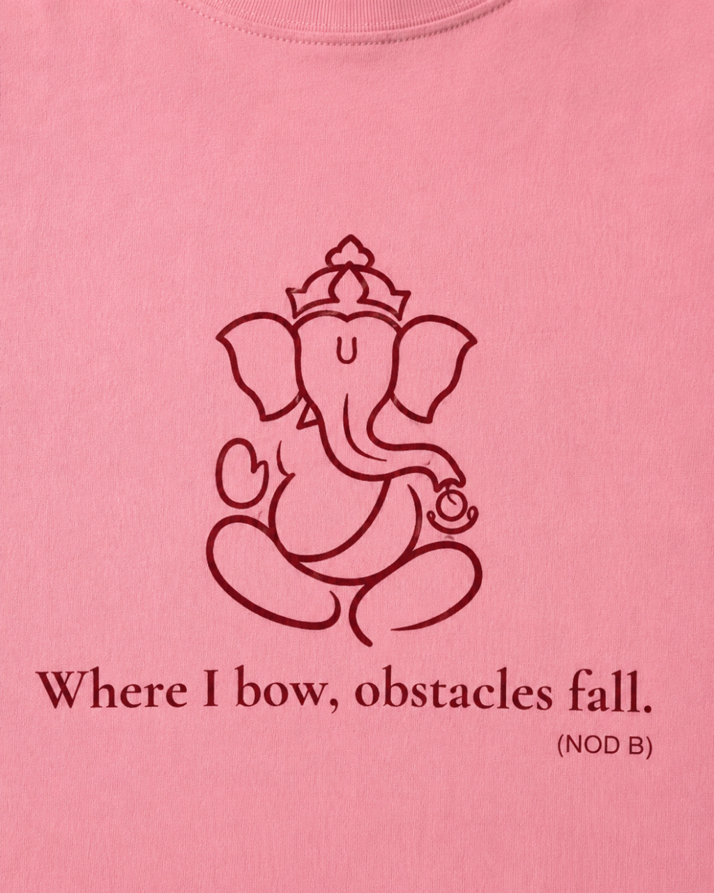 "Where I Bow, Obstacles Fall." Lord Gaṇapati Unisex T-Shirt