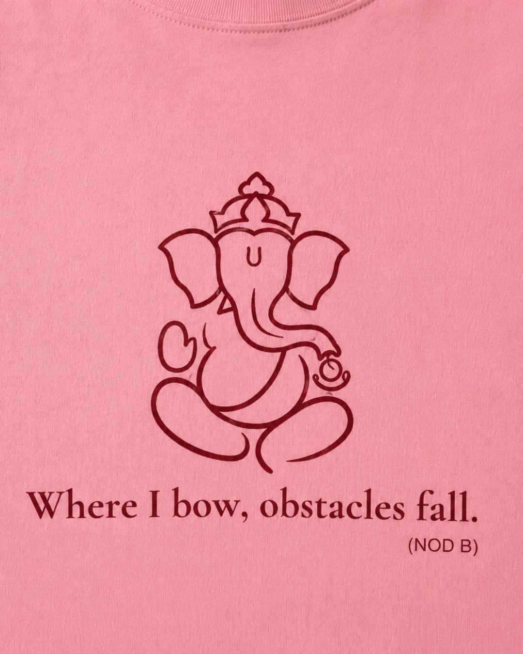"Where I Bow, Obstacles Fall." Lord Gaṇapati Unisex T-Shirt