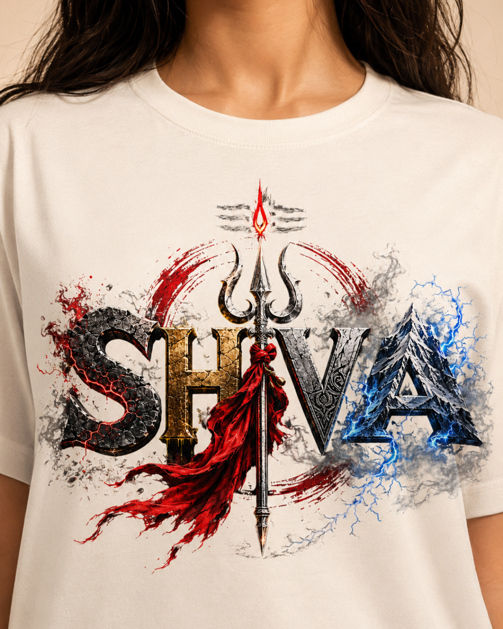 "ŚHIVA — Fire & Storm" Unisex T-Shirt
