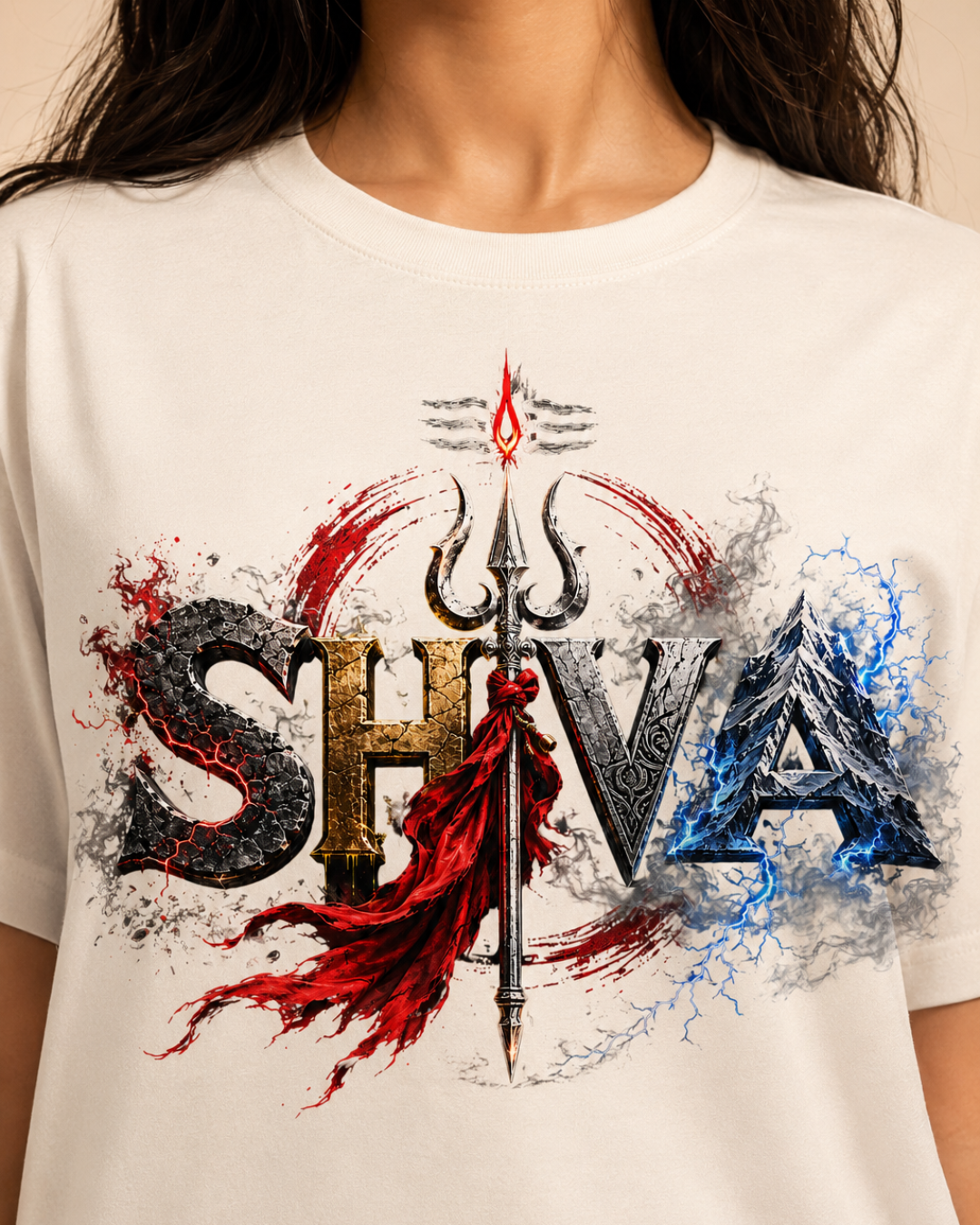 "ŚHIVA — Fire & Storm" Unisex T-Shirt