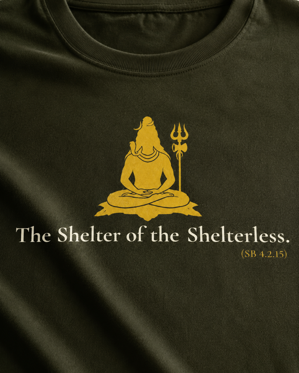 "Shelter of the Shelterless" Lord Śiva Oversized T-Shirt.