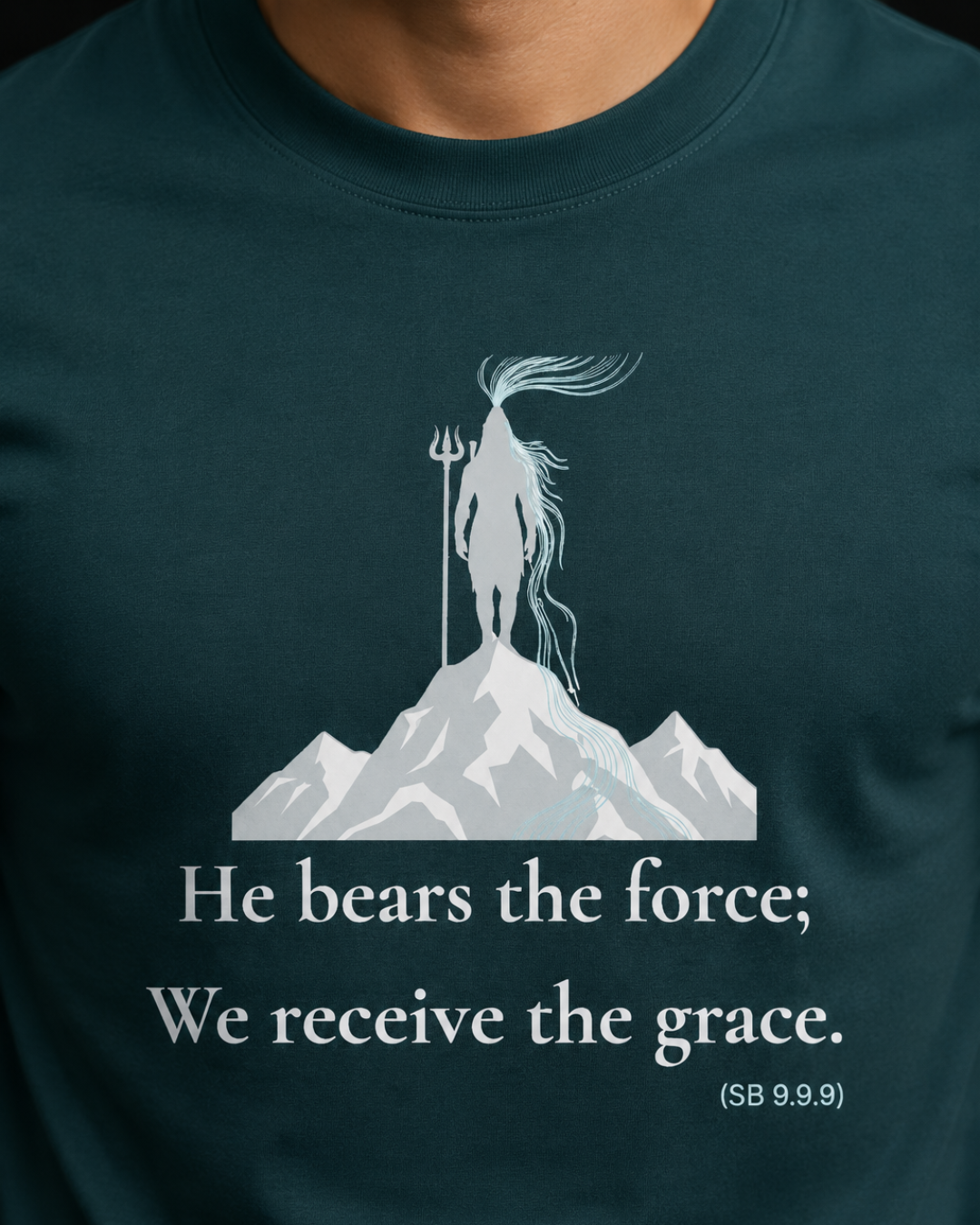 "He Bears the Force" Lord Śiva Gangadhara Oversized T-Shirt.