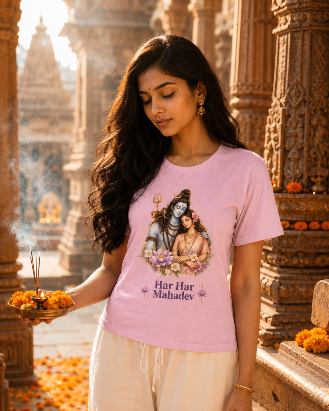 "Har Har Mahadev" Shiva-Pārvatī Unisex T-Shirt