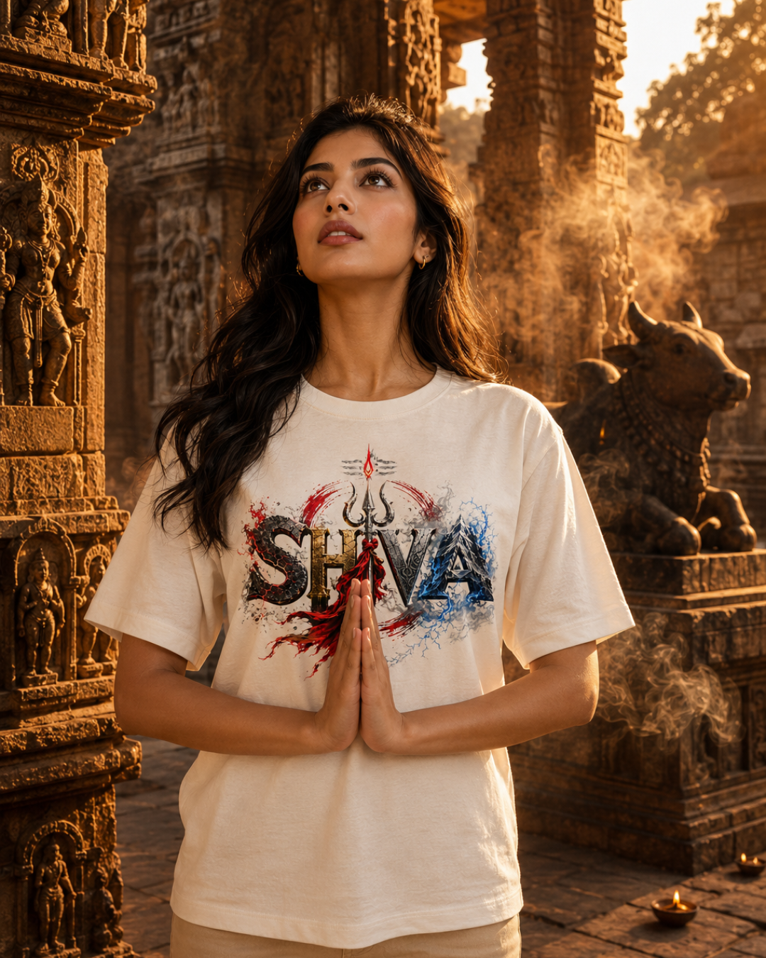 "ŚHIVA — Fire & Storm" Unisex T-Shirt