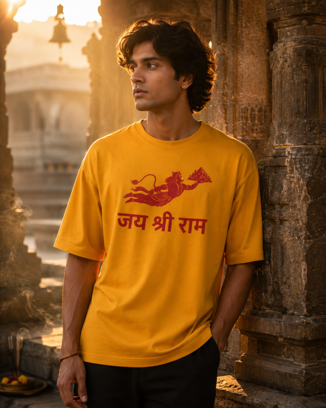 "Lord  Hanumān" Oversized T-Shirt.