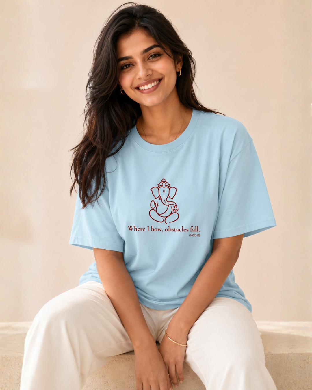"Where I Bow, Obstacles Fall." Lord Gaṇapati Unisex T-Shirt