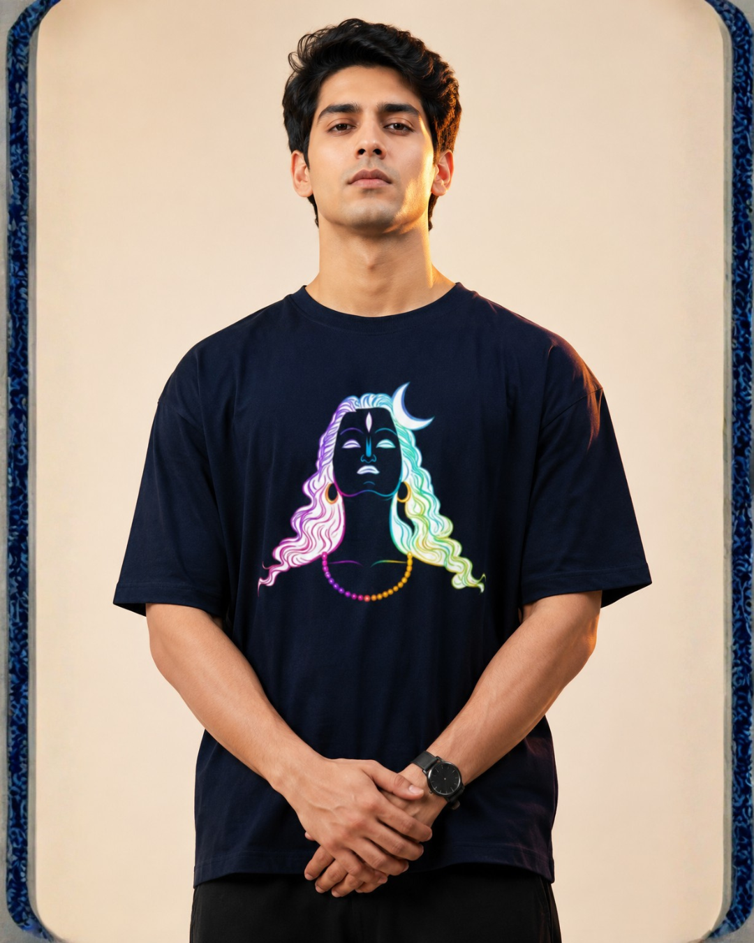 "Śiva — Adi-yogi" Neon Art Unisex T-Shirt