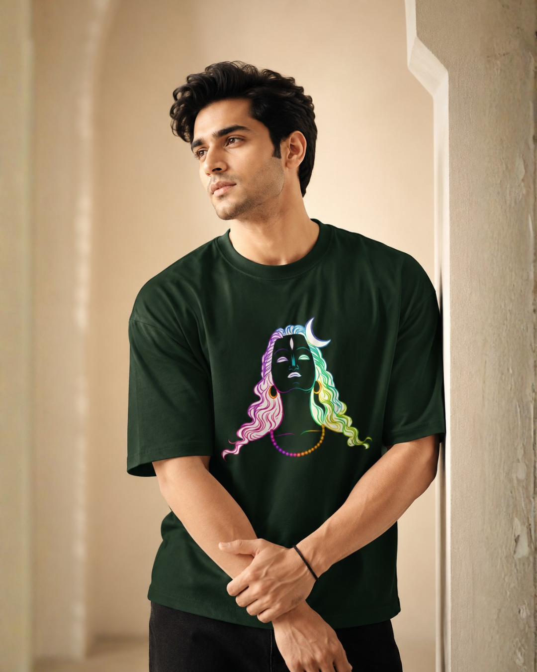 "Śiva — Adi-yogi" Neon Art Unisex T-Shirt
