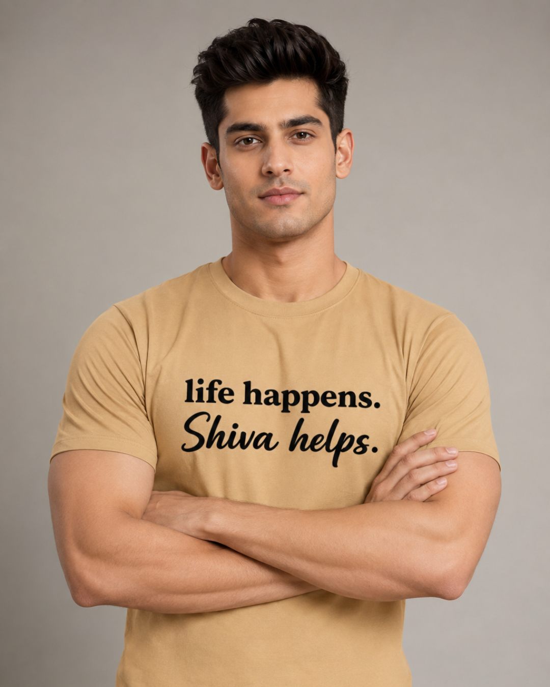 "life happens. Shiva helps." Unisex T-Shirt