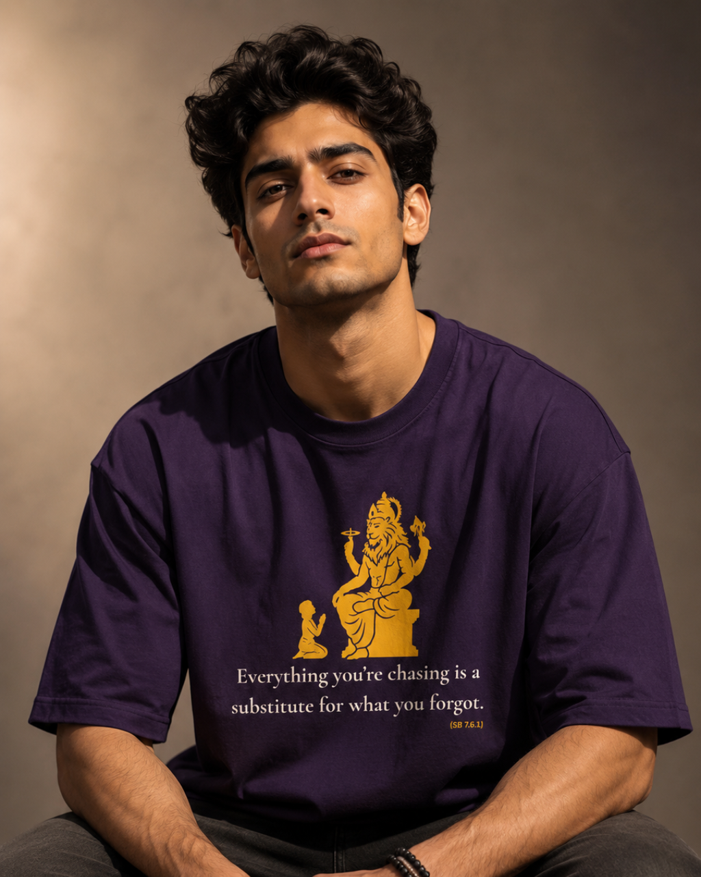 "Prahlāda Nṛsiṁhadeva" Oversized T-Shirt.