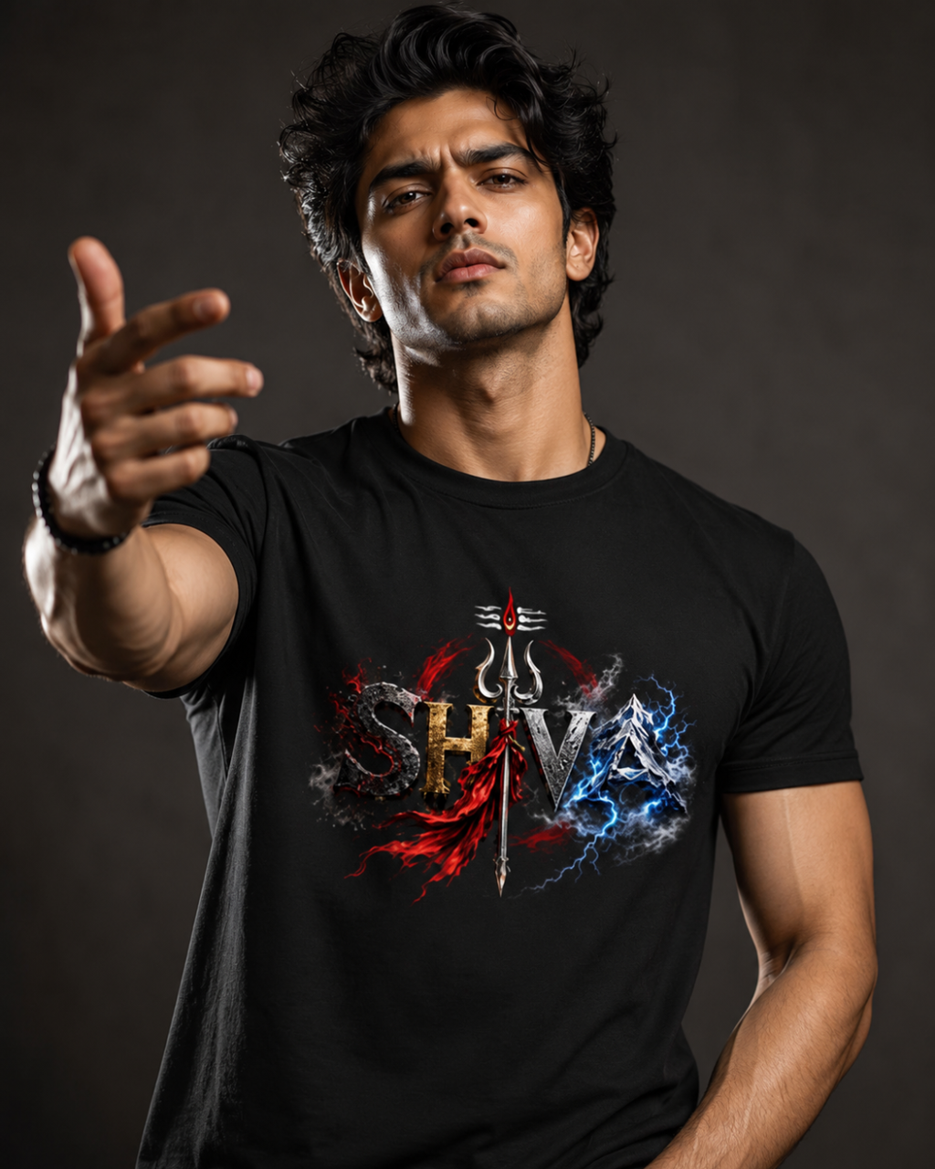 "ŚHIVA — Fire & Storm" Unisex T-Shirt