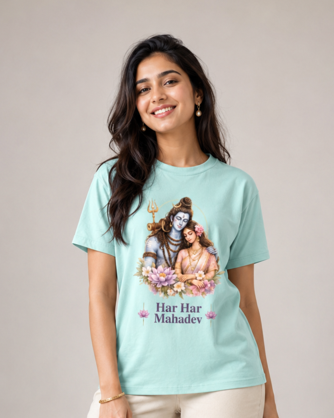 "Har Har Mahadev" Shiva-Pārvatī Unisex T-Shirt