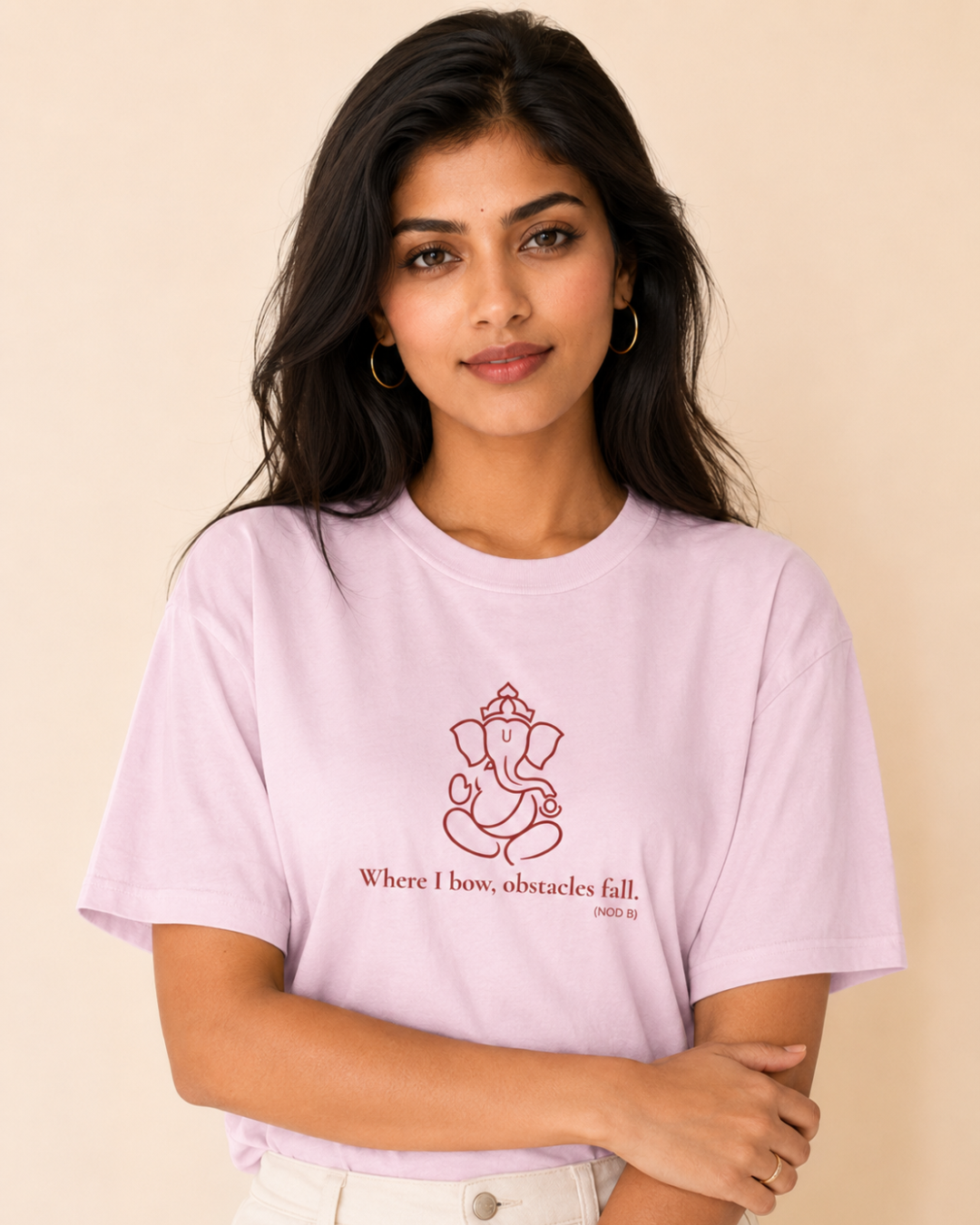 "Where I Bow, Obstacles Fall." Lord Gaṇapati Unisex T-Shirt