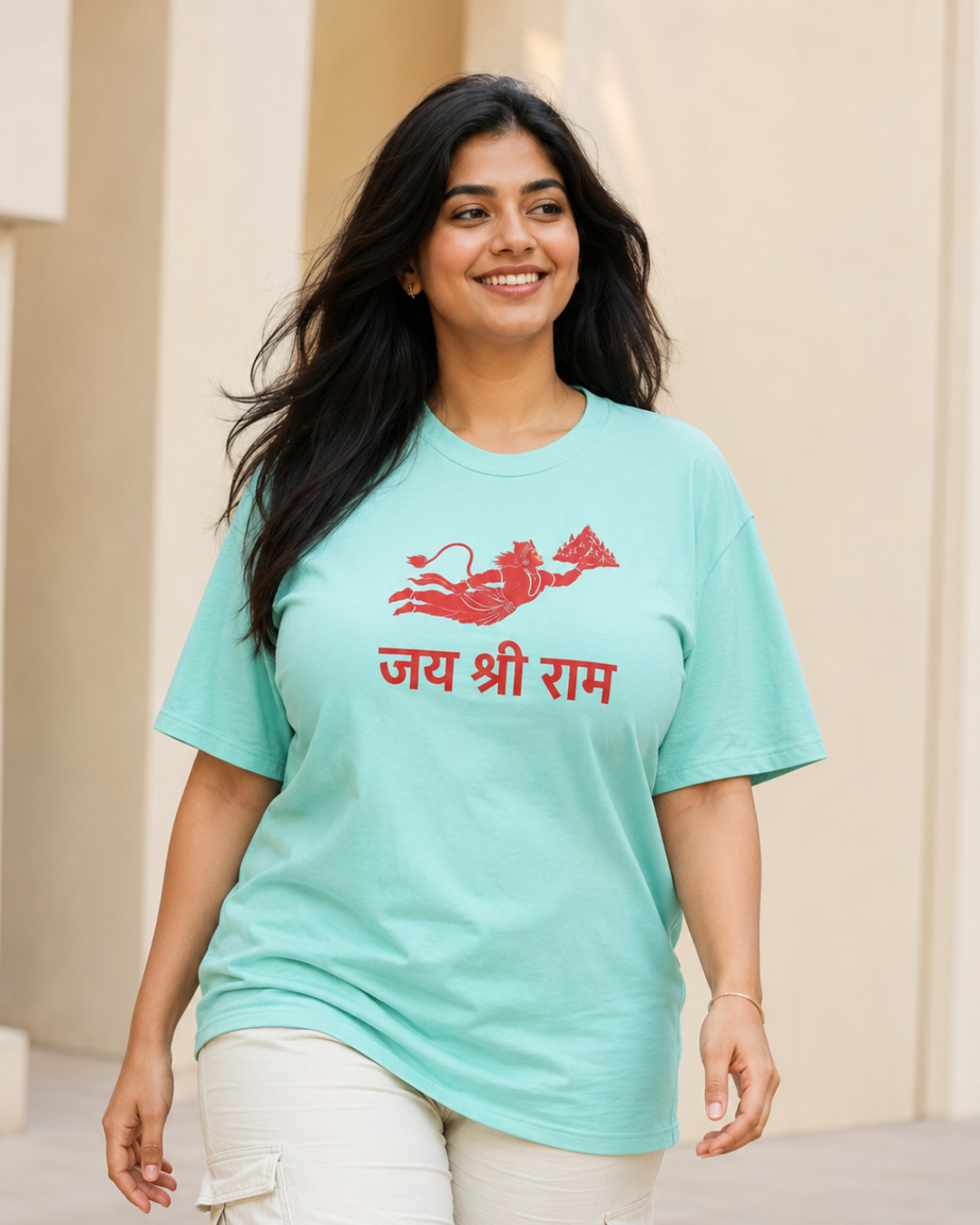"Lord  Hanumān" Oversized T-Shirt.