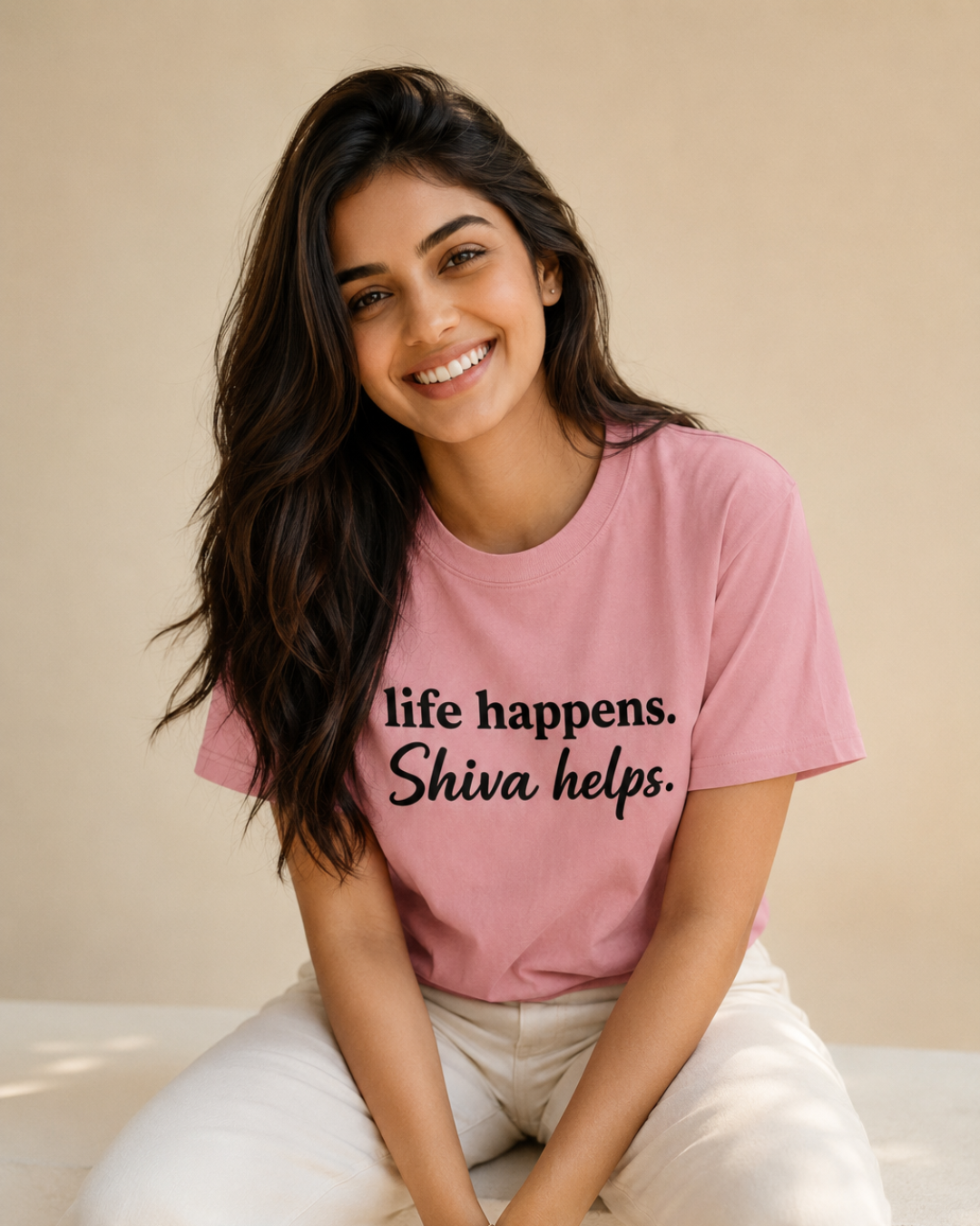 "life happens. Shiva helps." Unisex T-Shirt