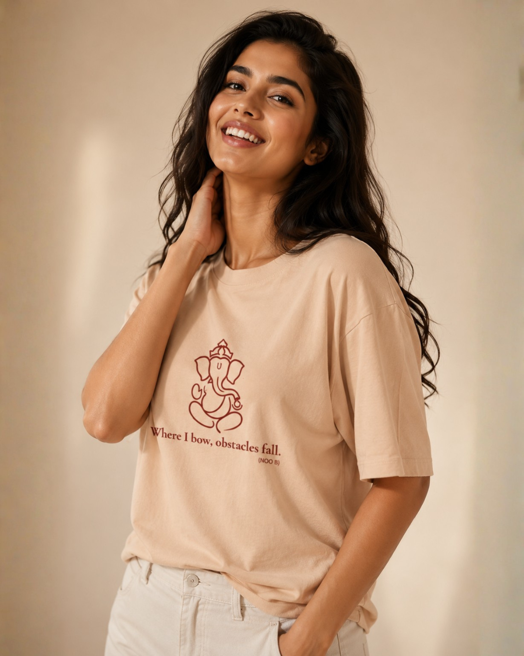 "Where I Bow, Obstacles Fall." Lord Gaṇapati Unisex T-Shirt
