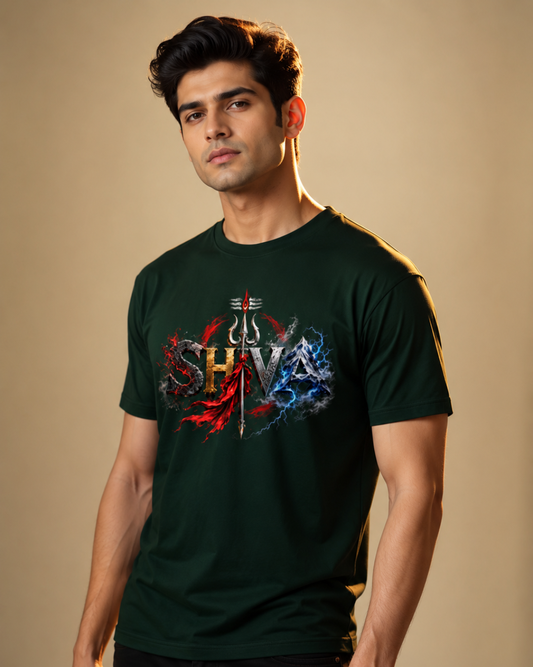 "ŚHIVA — Fire & Storm" Unisex T-Shirt