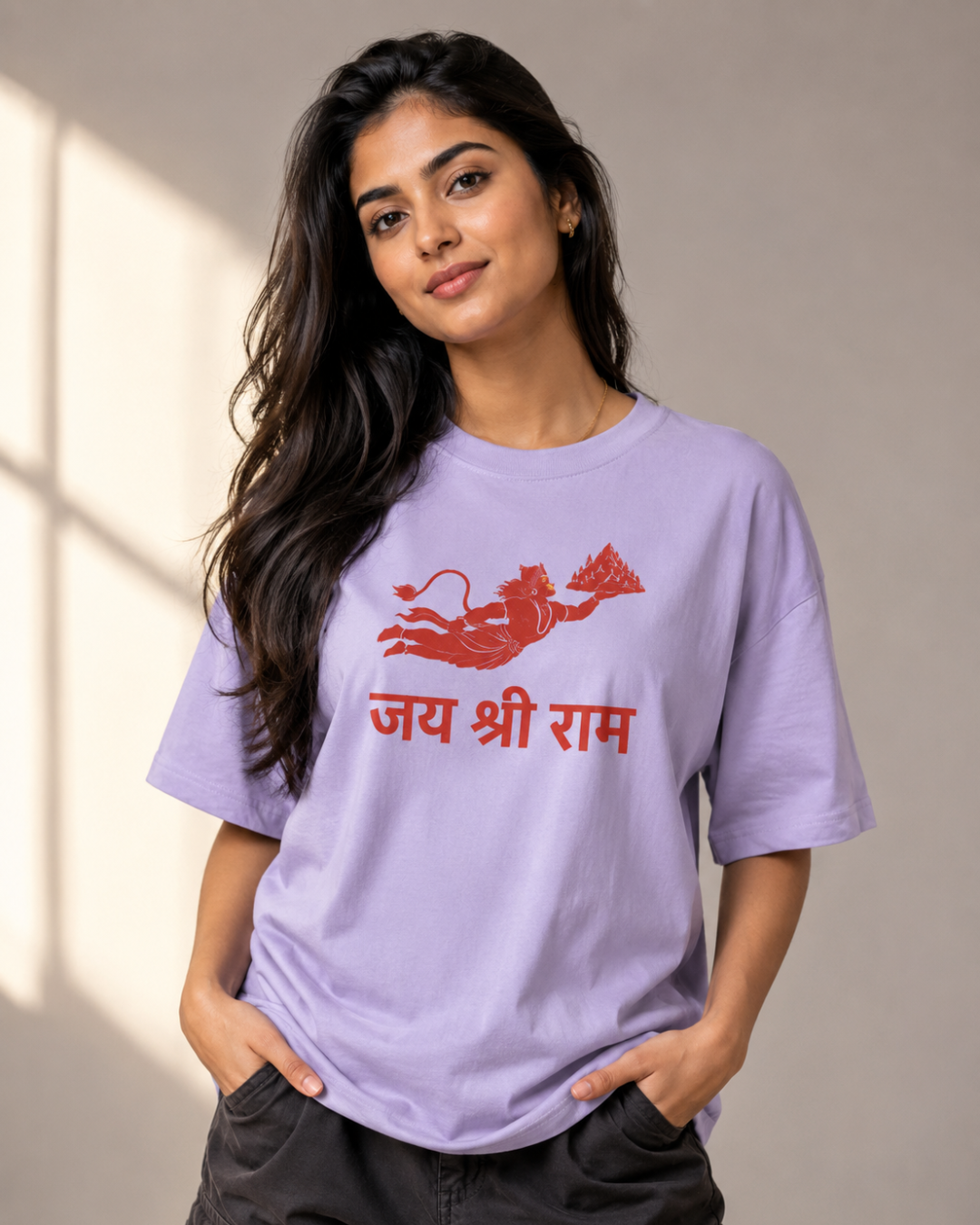 "Lord  Hanumān" Oversized T-Shirt.