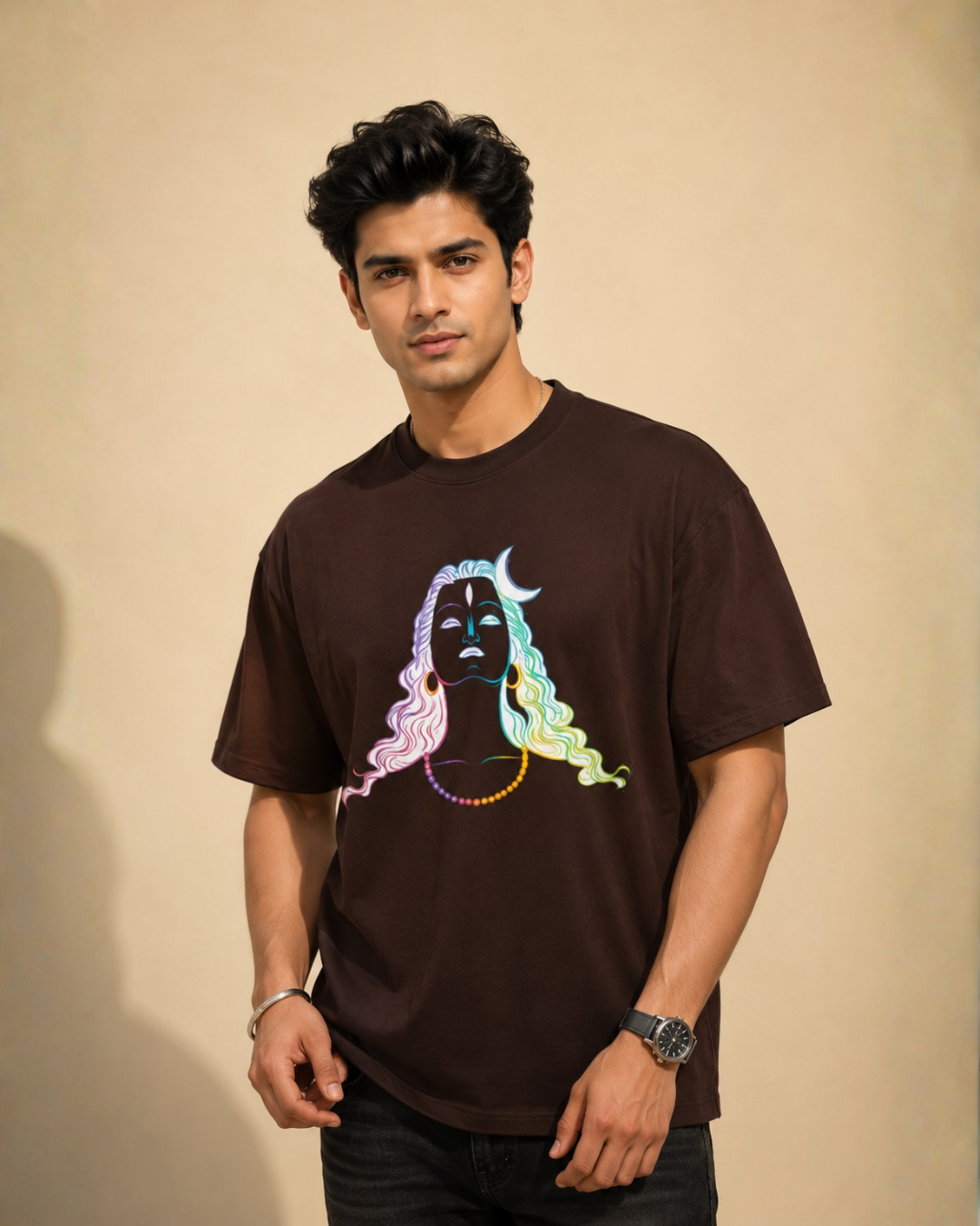 "Śiva — Adi-yogi" Neon Art Unisex T-Shirt