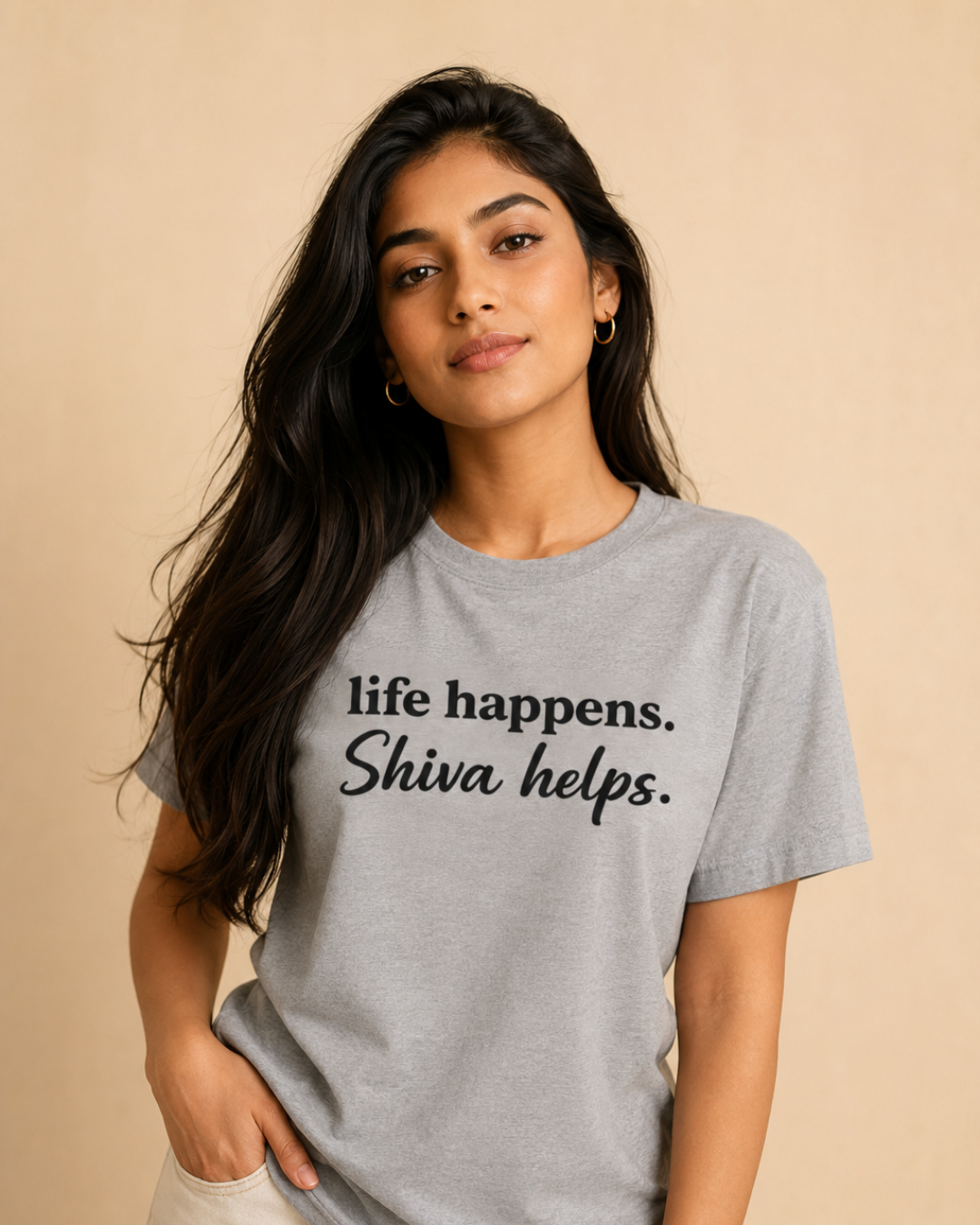 "life happens. Shiva helps." Unisex T-Shirt
