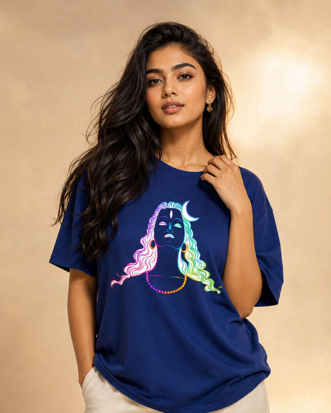 "Śiva — Adi-yogi" Neon Art Unisex T-Shirt