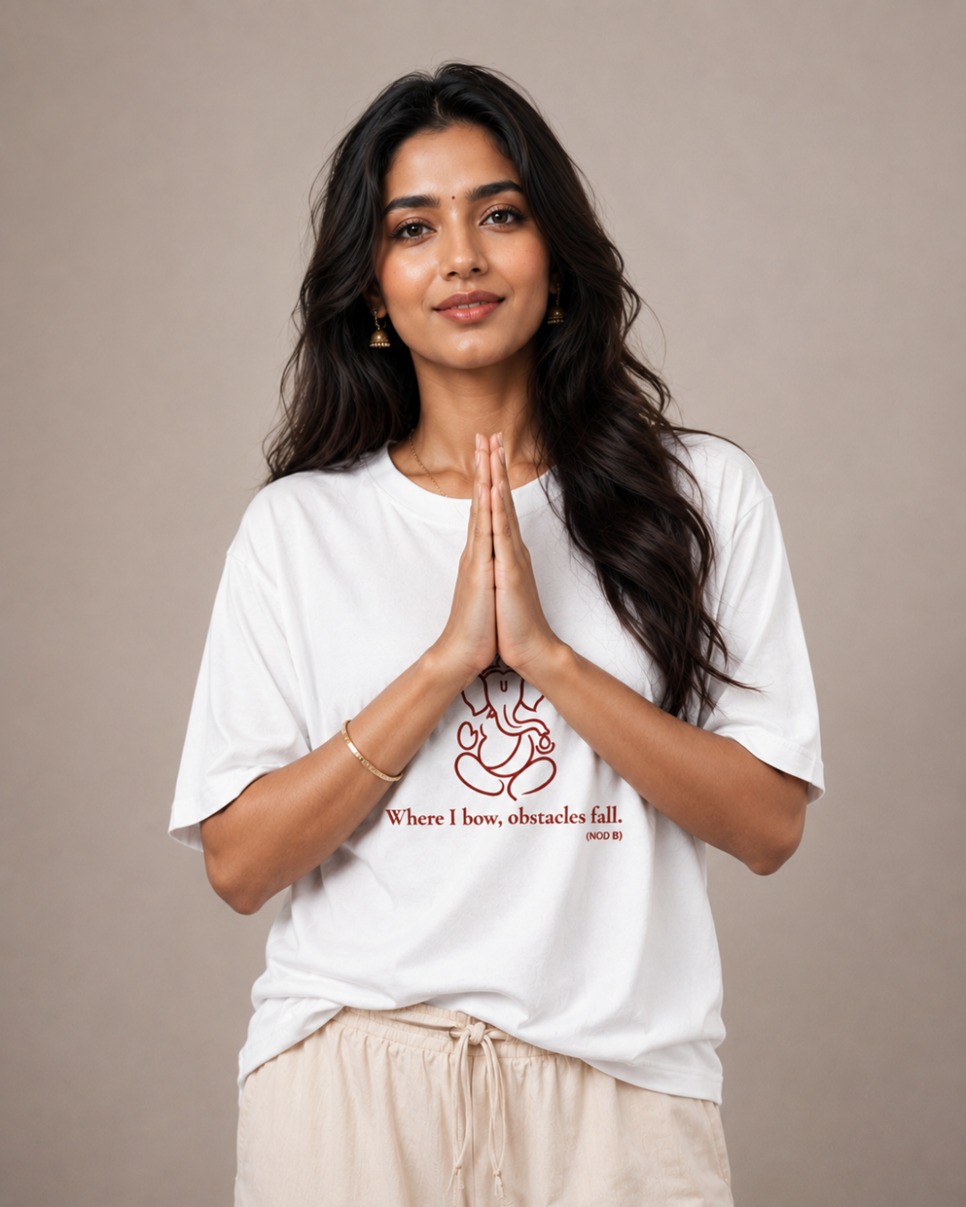 "Where I Bow, Obstacles Fall." Lord Gaṇapati Unisex T-Shirt