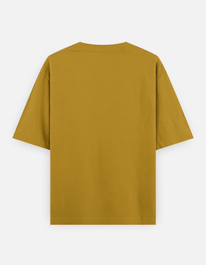 Ganesha mustard yellow oversized t-shirt back