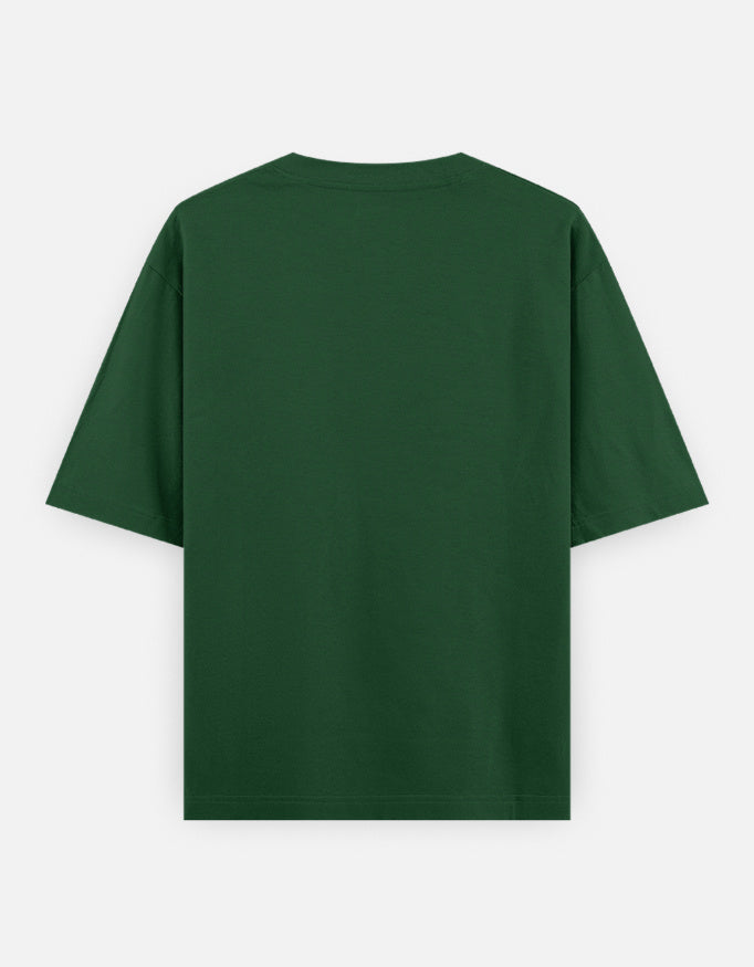I never change bottle green oversized t-shirt back