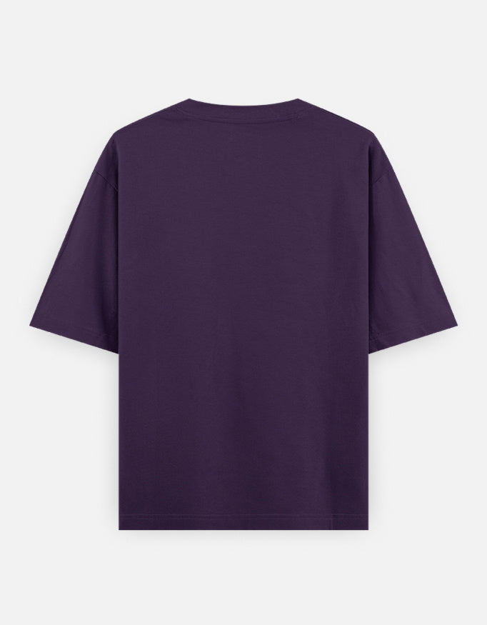 Narasimha and Prahlada purple oversized t-shirt back