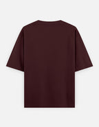 Om-kara maroon oversized t-shirt back