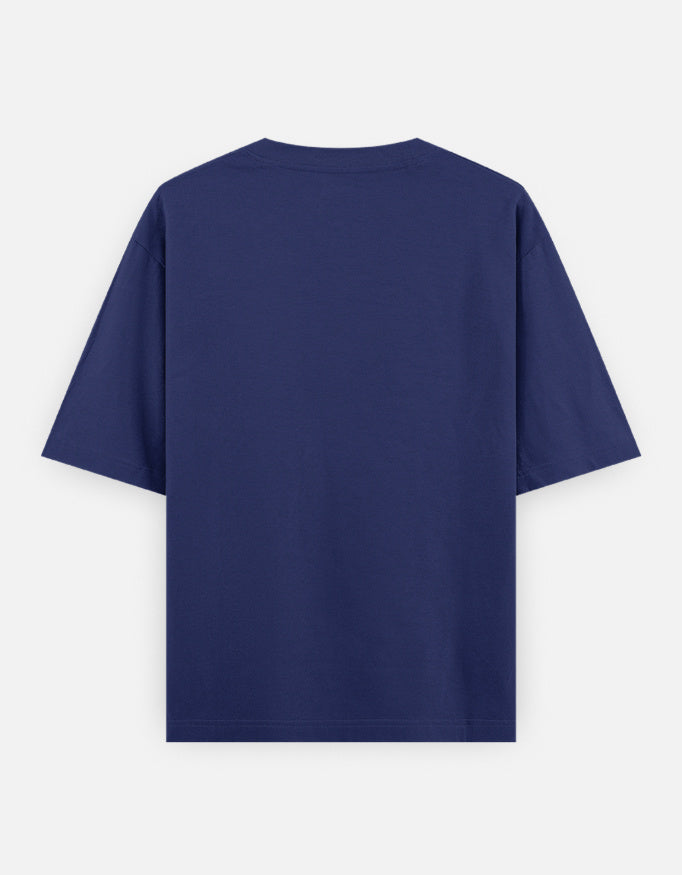 Om-kara royal blue oversized t-shirt back