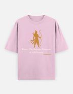 Rama Supreme Reservoir of All Pleasure print light baby pink oversized t-shirt front