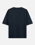 Shelter of the Shelterless Shiva navy blue oversized t-shirt back